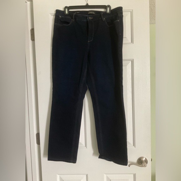 Talbots Denim - Talbots Women's Dark Blue Straight Leg Jeans